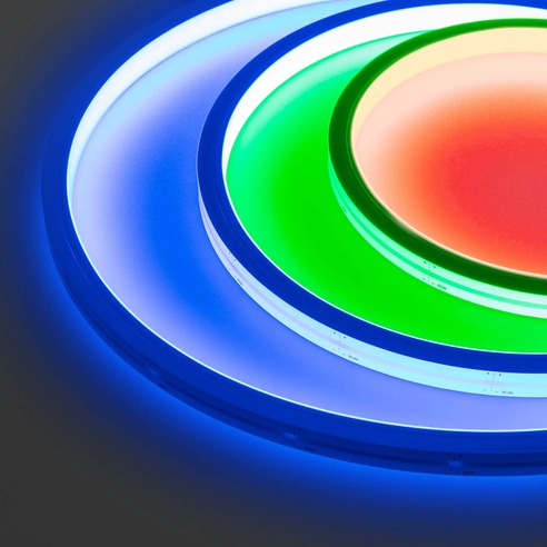 Лента светодиодная герметичная MOONLIGHT-TOP-B84-13x12mm 24V RGB (12 W/m, IP67, 5m, wire x2) (Arlight, Вывод боковой, 3 года)