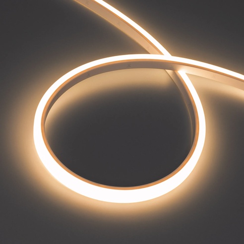 Лента герметичная WAVE-TOP-PU-A144-10x10mm 24V Warm3000 (5 W/m, IP68, 5m, wire x2) (Arlight, Вывод боковой, 3 года)