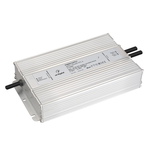 Блок питания ARPV-LG24600-PFC-A (24V, 25A, 600W) (Arlight, IP67 Металл, 5 лет)