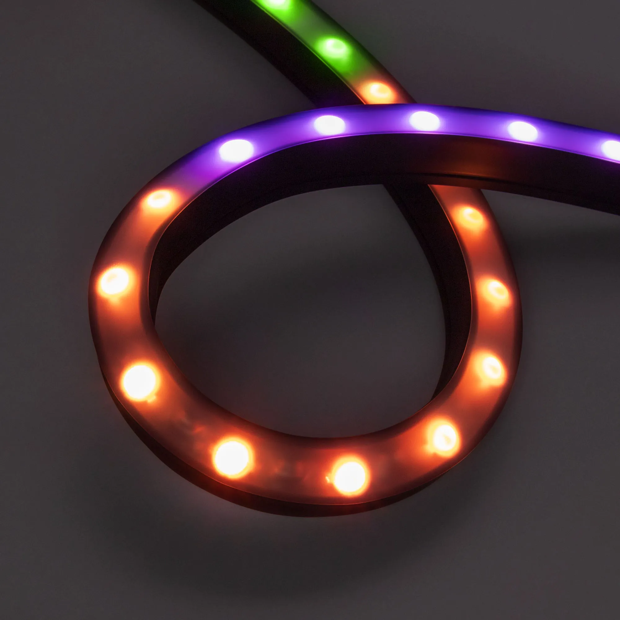 Грейзер DMX THOR-3D-F24-25x27mm 24V RGBW-Warm 3000 (24 W/m, IP65, 1m, wire x2) (Arlight, Силикон) - изображение товара